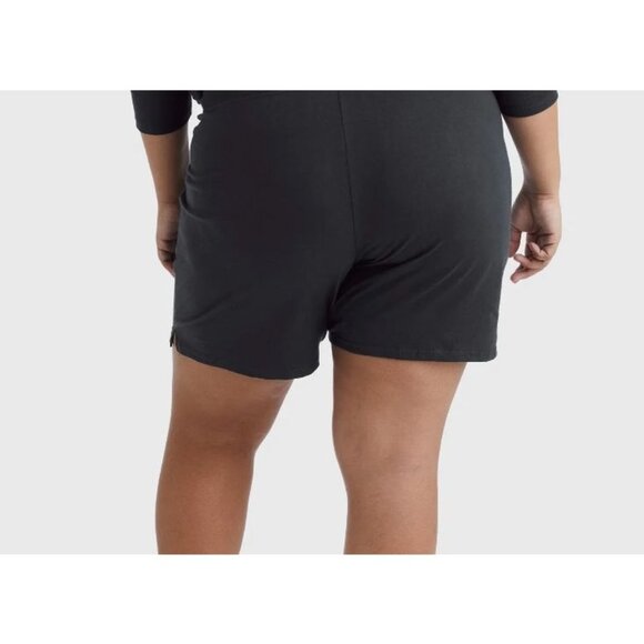 Hanes Just My Size Women Cotton Jersey Pull-On Shorts Black Plus Size 4X Modest - Picture 6 of 10